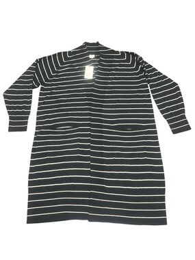 a new day Black and Light Pink Striped Cardigan